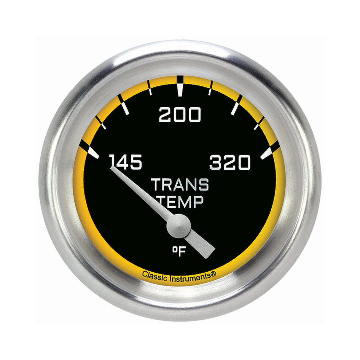 Classic Instruments Autocross Yellow 2 5/8" Transmission Temperature Gauge - AX227YAPF