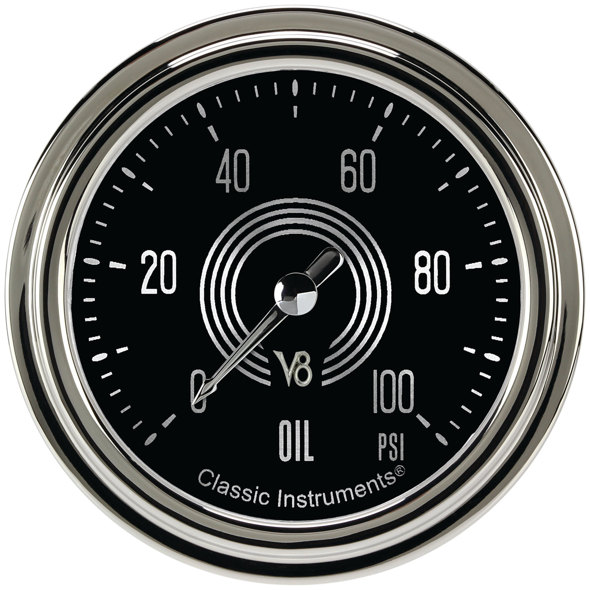 Classic Instruments V8 Speedster 2-5/8" Oil Pressure Gauge - V8SR381SLC