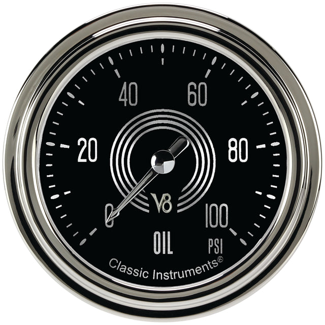 Classic Instruments V8 Speedster 2-5/8" Oil Pressure Gauge - V8SR381SLC