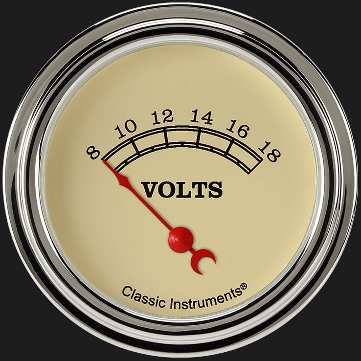 Classic Instruments Vintage 2 5/8" Volt Gauge - VT230SLF