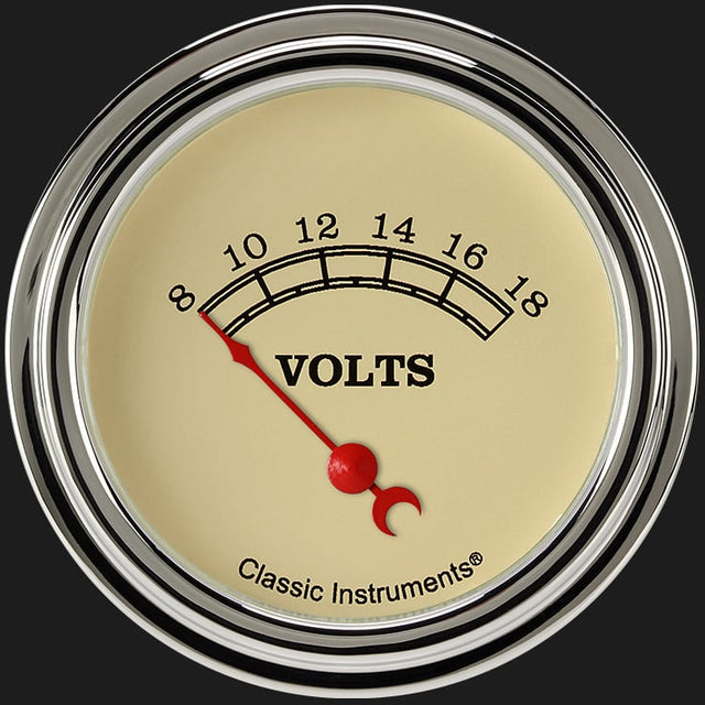 Classic Instruments Vintage 2 5/8" Volt Gauge - VT230SLF