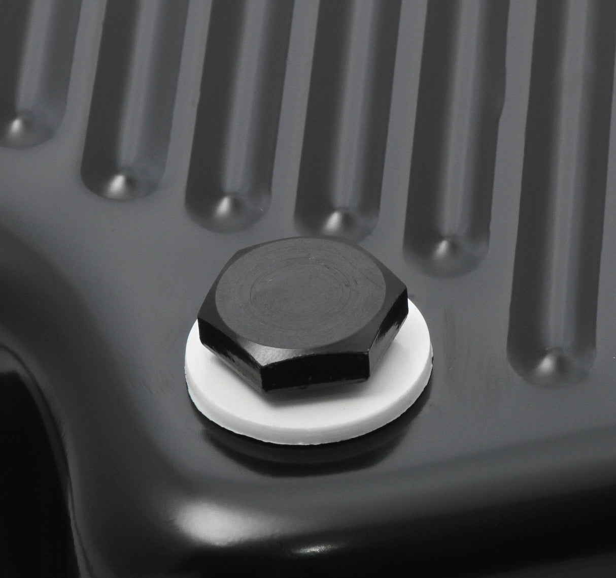 Mr Gasket Transmission Oil Pan - Black Steel - 9786BMRG