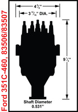 MSD Ford 351C-460 Ready-to-Run Marine Distributor - 83506