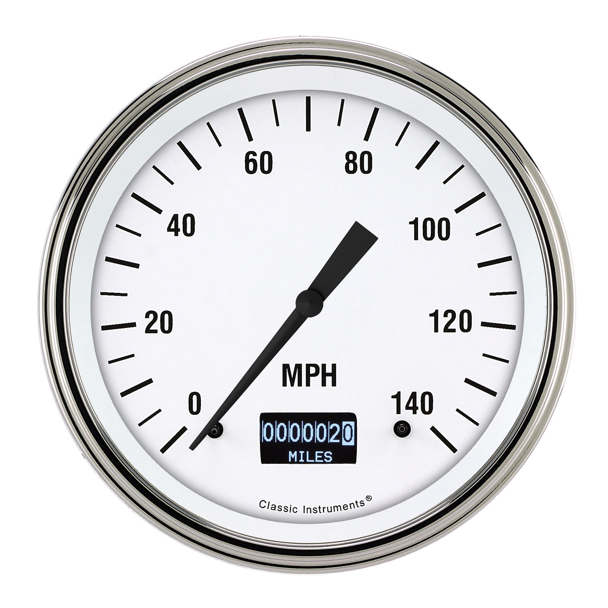 Classic Instruments White Hot 4 5/8" Speedometer with Information Screen - WH56DSLF