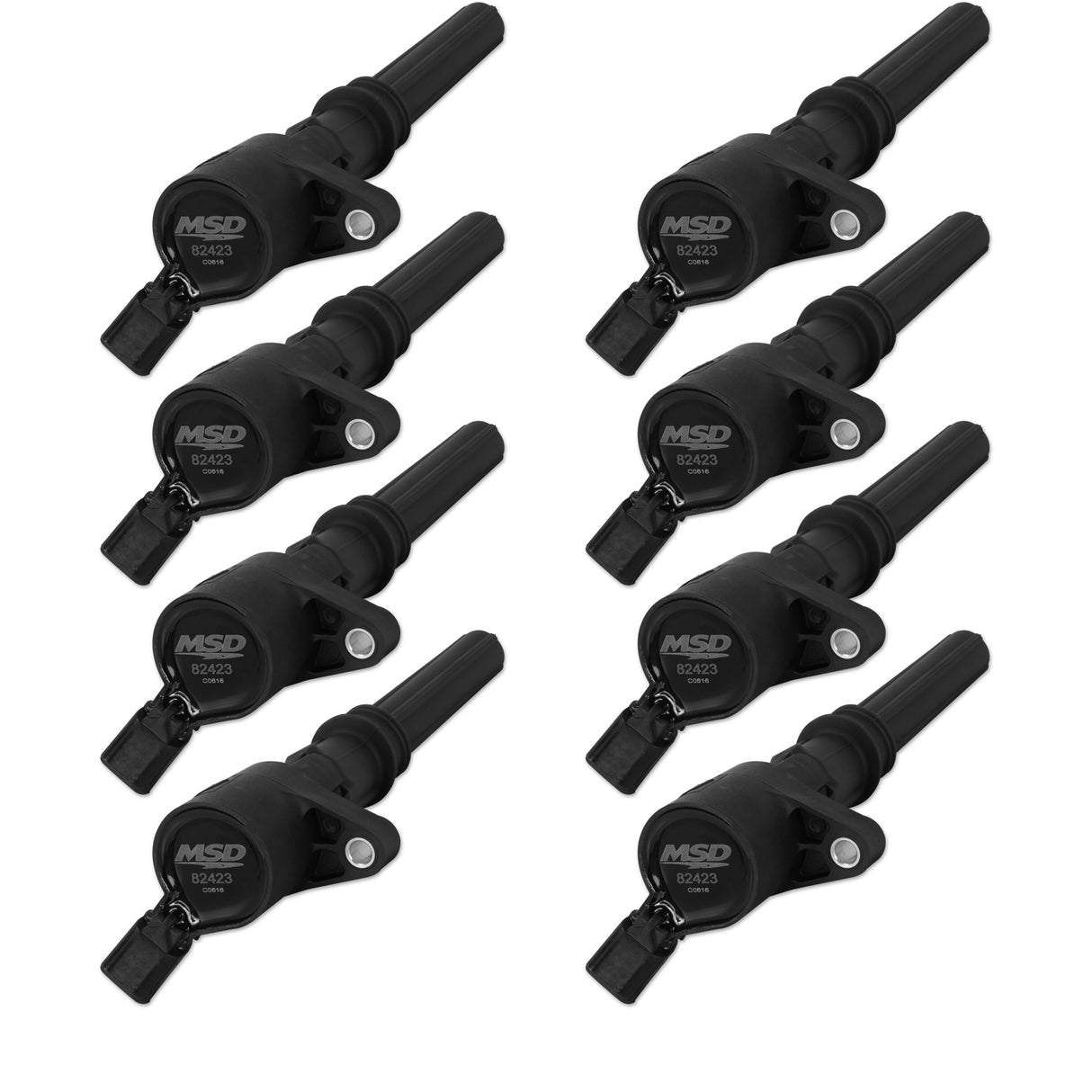 MSD Ignition Coil - Blaster - Ford 2-Valve V8 - Black - 8-pack - 824283