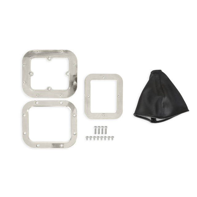 Hurst Billet Shifter Boot and Bezel - Rectangular - Polished Finish - 115000HST