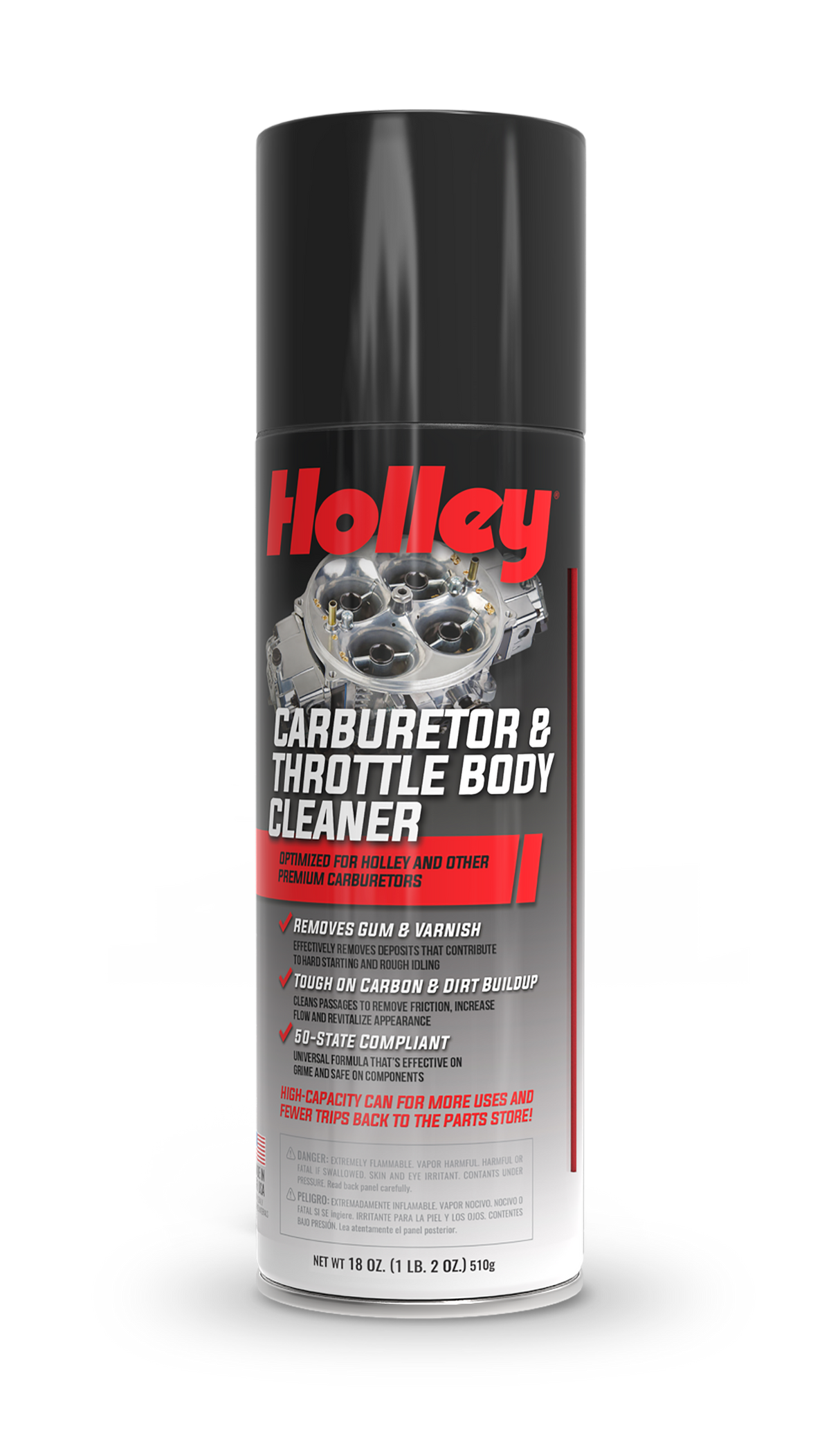 Holley 120-HLYCC-18 HOLLEY Carburetor & Throttle Body Cleaner Spray, 18oz Can
