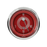 Classic Instruments V8 RED STEELIE 2IN OIL PRES. 100psi - V8RS81SLF
