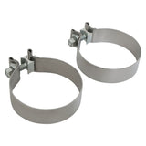 Flowmaster 4" Stainless Steel Band Clamp - Pair - 15221