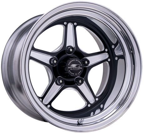 Billet Specialties Street Lite 15" x 6", Black Center/Polished Outer - BSBRS23560L6535 BSBRS23560L6535