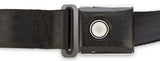 Scott Drake 3 Point Retractable Seat Belts with Vintage Push Button - SB-3P-BK-PBSB