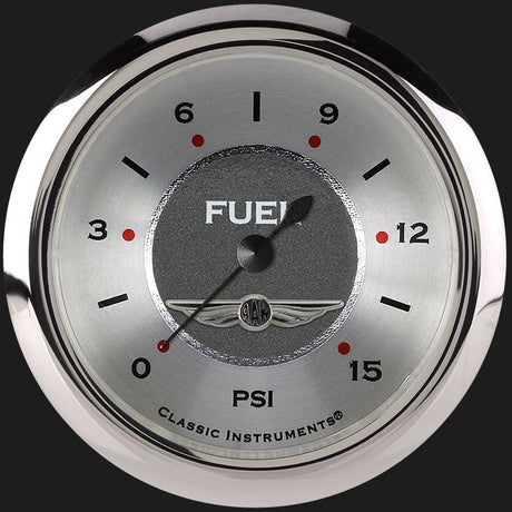 Classic Instruments All American 2 5/8" Fuel Pressure Gauge, 15 psi - AW345SRC