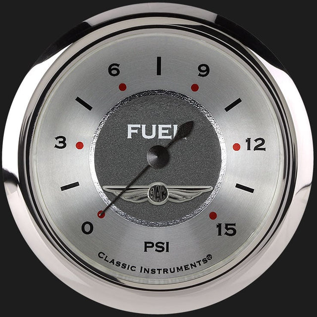 Classic Instruments All American 2 5/8" Fuel Pressure Gauge, 15 psi - AW345SRC