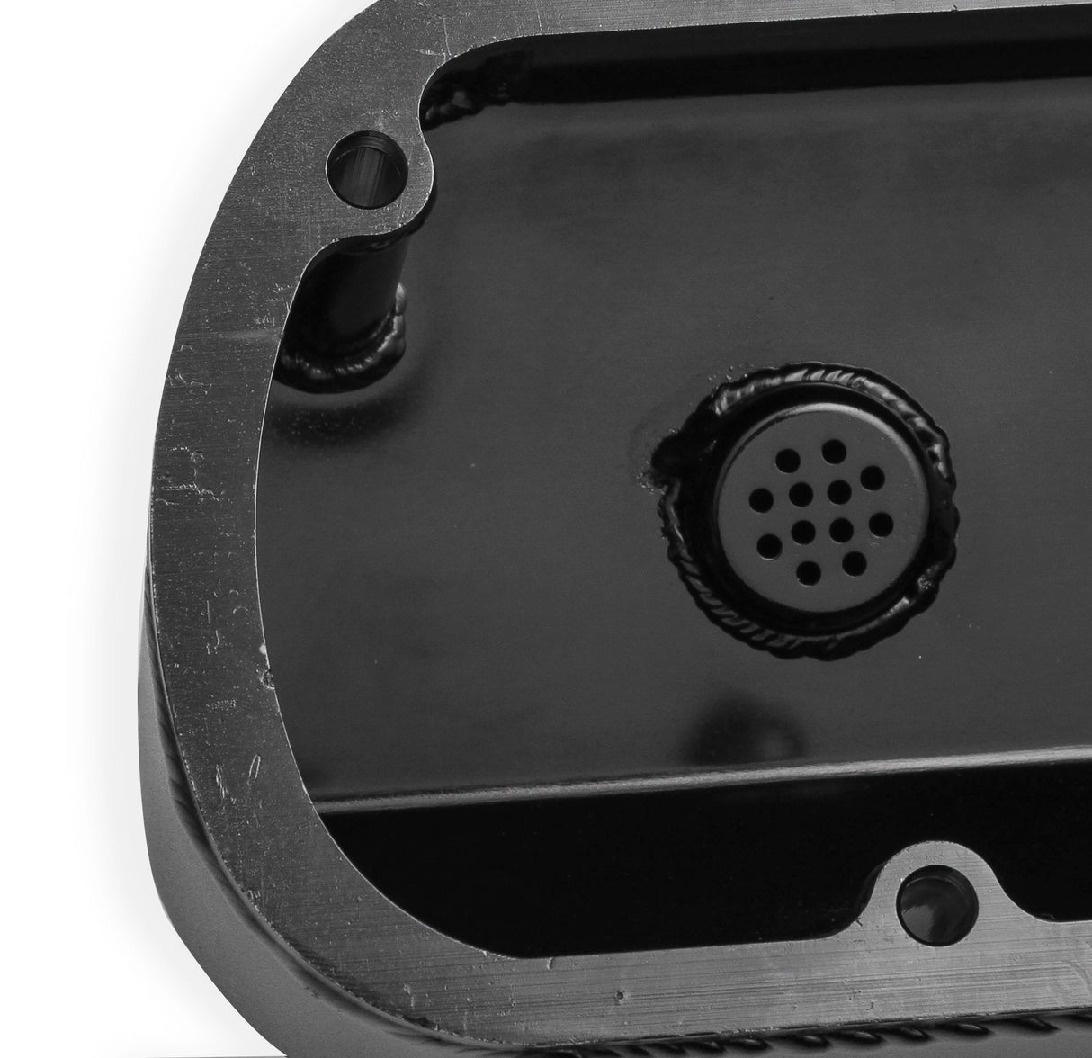 Holley 890013B Sniper Valve Cover - Fabricated Aluminum - Ford Small Block - Tall - Black