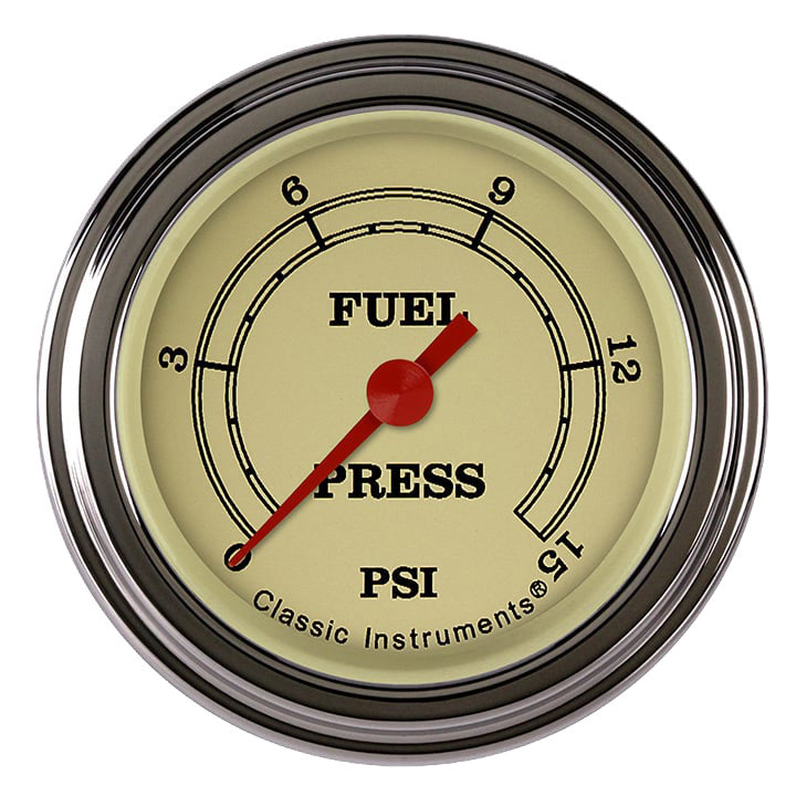Classic Instruments Vintage 2-1/8" Fuel Pressure Gauge (15 PSI) - VT145SLF