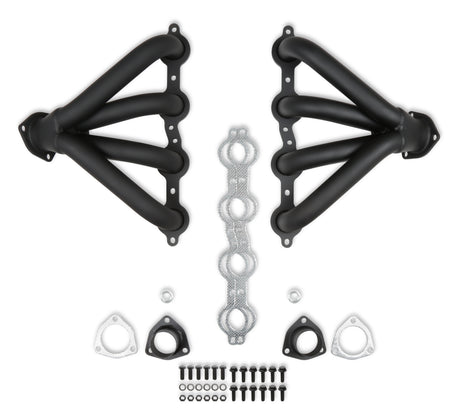 Flowtech Tight Fit Block Hugger Headers - Black Paint - 11706FLT