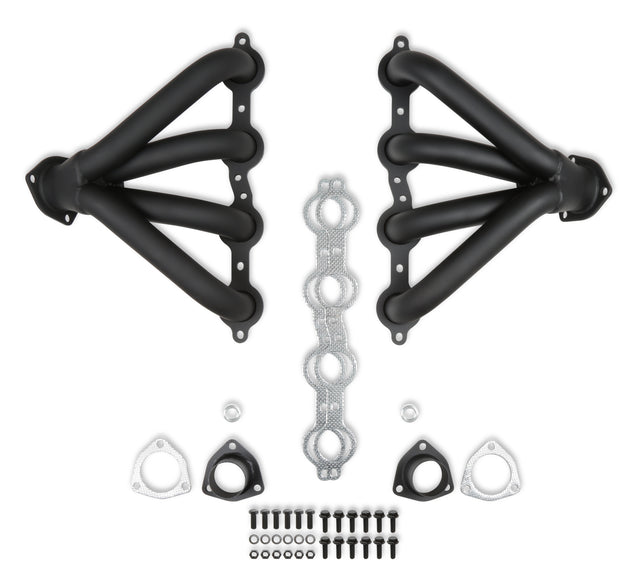 Flowtech Tight Fit Block Hugger Headers - Black Paint - 11706FLT