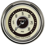 Classic Instruments Nostalgia VT 2-5/8" Boost Gauge (30 PSI) - NT342SLC