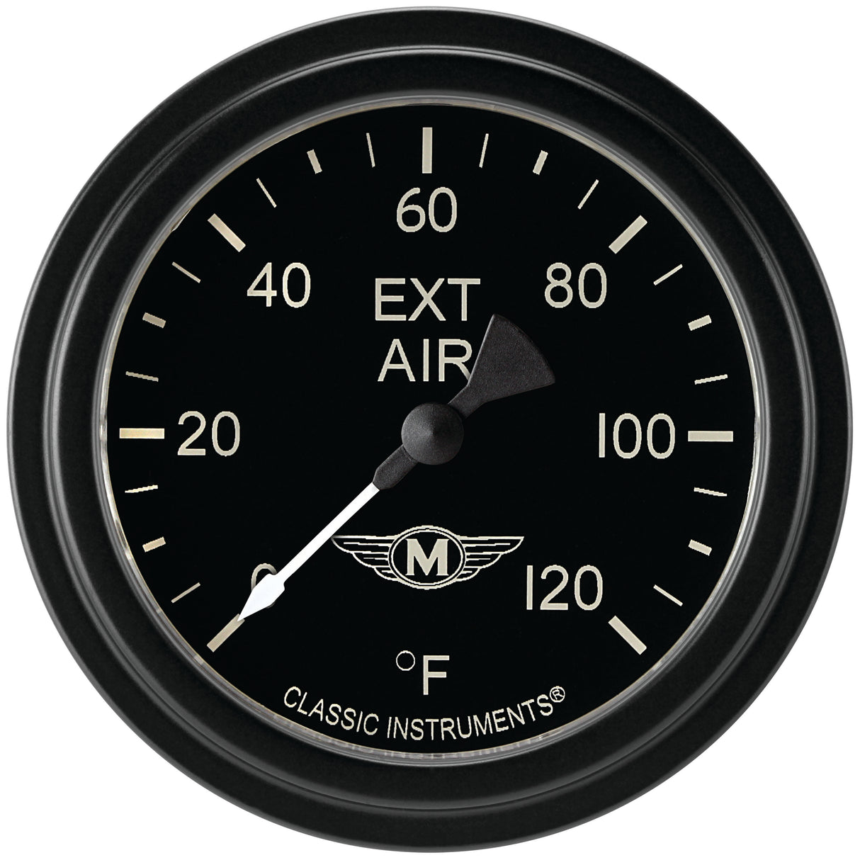 Classic Instruments Moal Bomber 2-5/8" Outside Air Temperature Gauge - MA399BLF