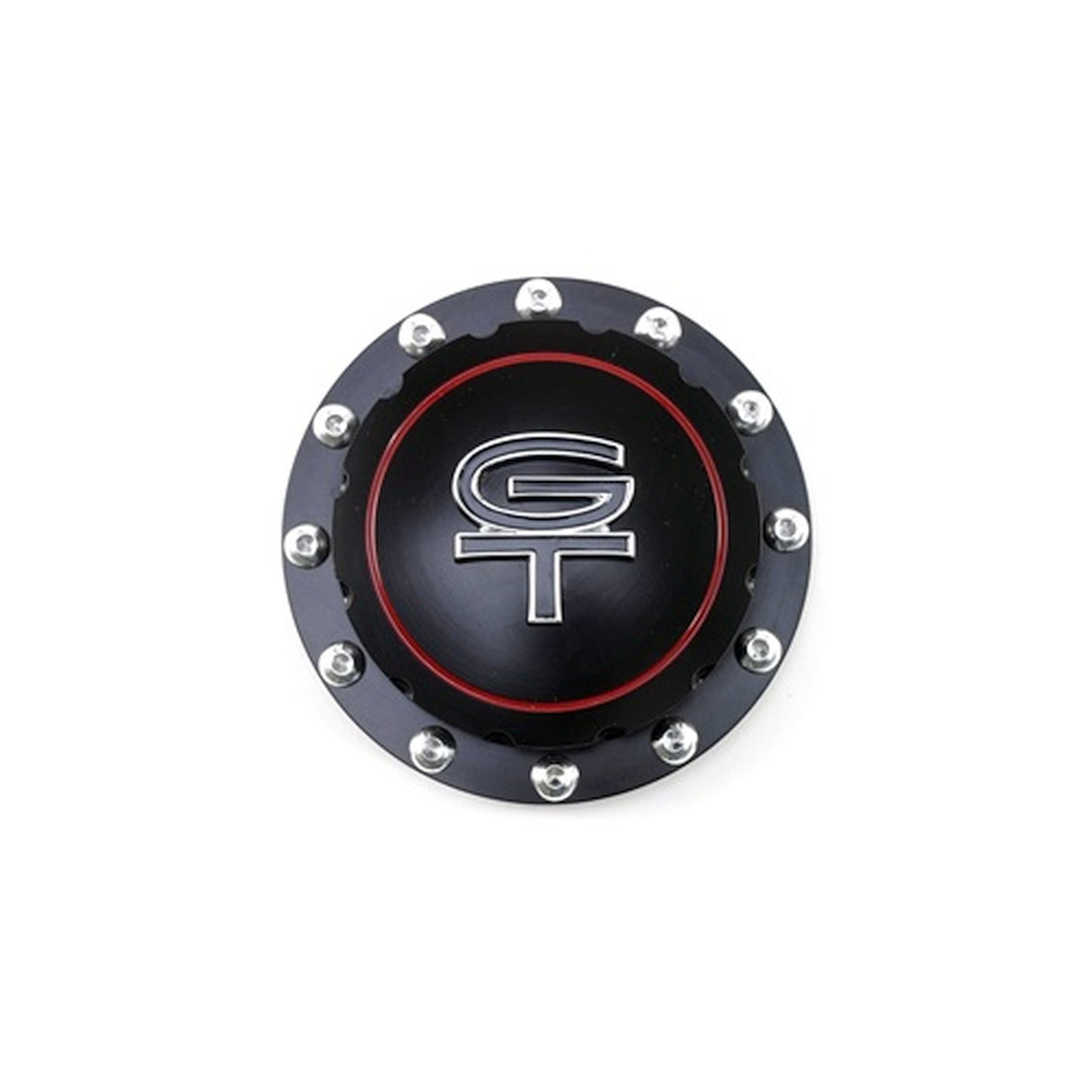 Scott Drake Billet Fuel Cap (Black, GT Emblem) - B-9030-GT-BK