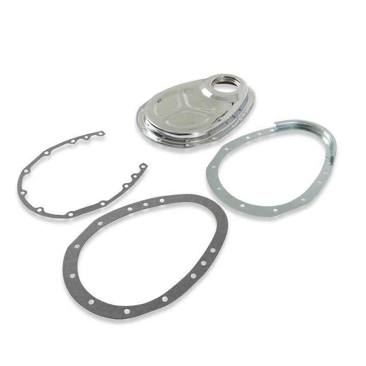 Mr Gasket 2 Piece Quick Change Timing Cover - Chrome - 1099