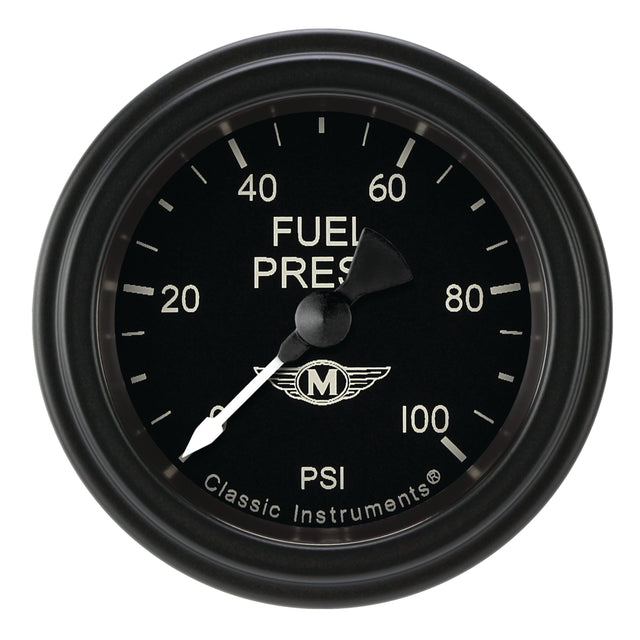 Classic Instruments Moal Bomber 2-1/8" Fuel Pressure Gauge (100 PSI) - MA146BLF