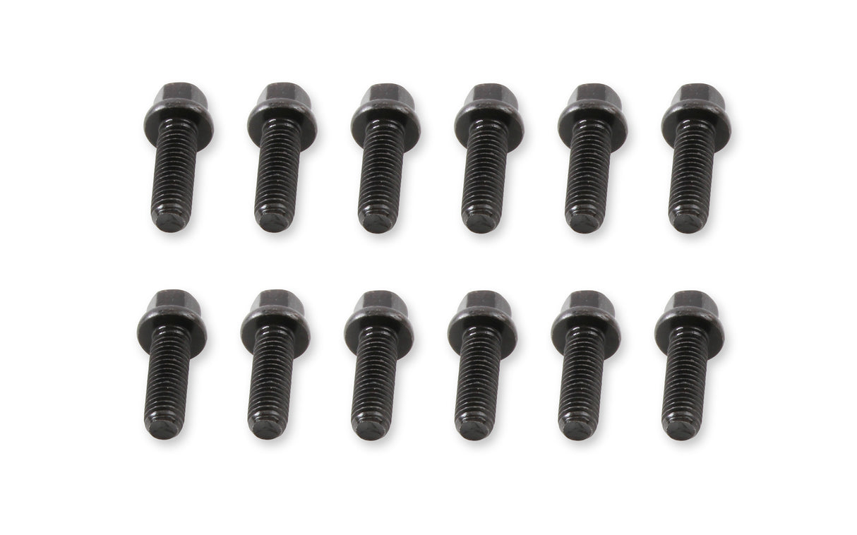 Mr Gasket Header Bolts - M8-1.25 25mm Hex Head - Black Oxide - 918G