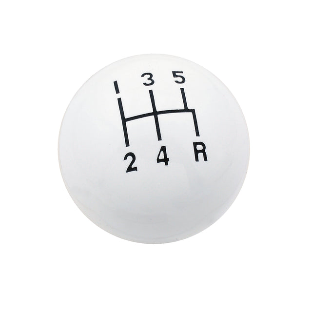 Mr Gasket Shifter Knob - 5-Speed Pattern - White - 9619