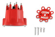 MSD Distributor Cap - V8 - HEI Terminals - Red - Spark Plug Wire Retainer - 8433