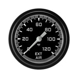 Classic Instruments Autocross Gray 2-5/8" External Air Tempature Gauge - AX399GBLF