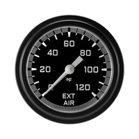 Classic Instruments Autocross Gray 2-5/8" External Air Tempature Gauge - AX399GBLF