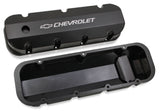 Holley 241-281 GM Licensed Valve Cover - Track Series - BBC - Fabricated Aluminum - Short Bolt - Black