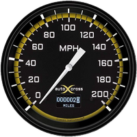 Classic Instruments AutoCross Yellow 4-5/8" Speedometer Gauge w/ Info Screen - AX56DYBLF