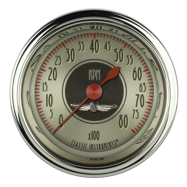 Classic Instruments All American Nickel 2 1/8" Tachometer - AN183SHC