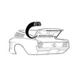 Scott Drake 67-68 Fastback Trunk Seal - C7ZZ-6343720-B
