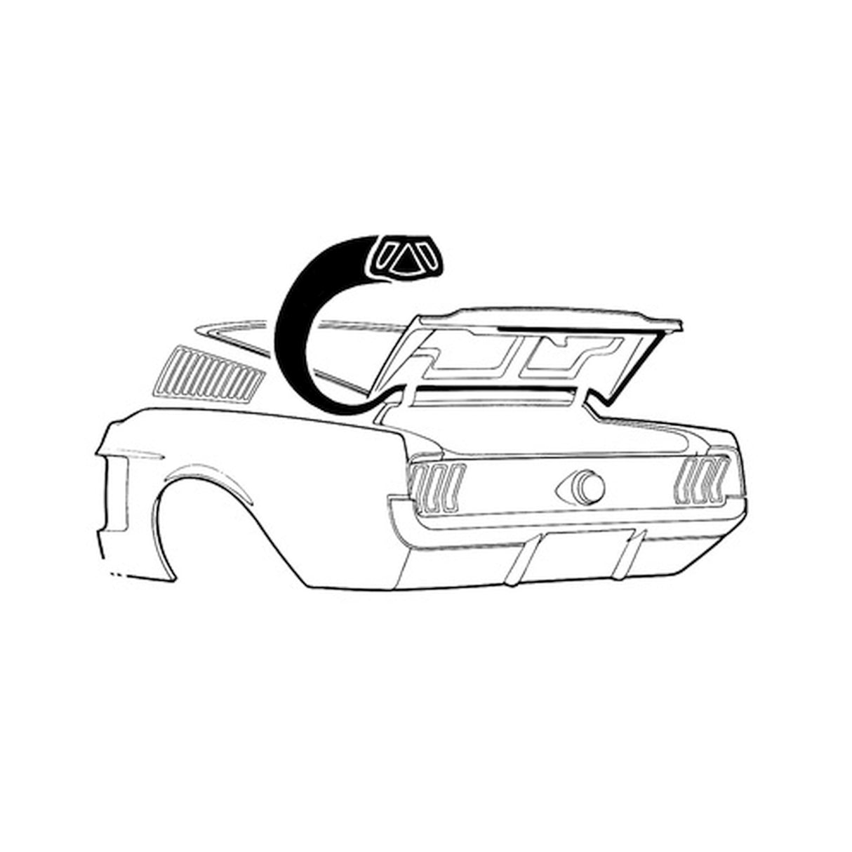 Scott Drake 67-68 Fastback Trunk Seal - C7ZZ-6343720-B