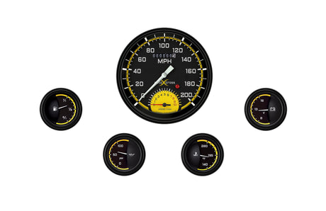 Classic Instruments Auto Cross Yellow 4 5/8" Speedtachular - AX65YBLF
