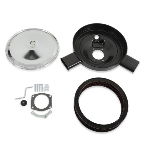 Holley 120-520 RetroFilter Drive-By-Wire Air Cleaner - 14-Inch Diameter - Dual Snorkel - Chrome