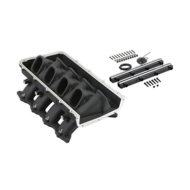 Holley 300-921BK ULTRA LO-RAM BASE, FORD COYOTE FRONT FEED BLACK