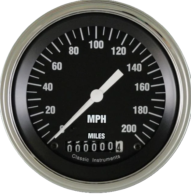 Classic Instruments Hot Rod 3" Speedometer Gauge (200 MPH) - HR57SLC