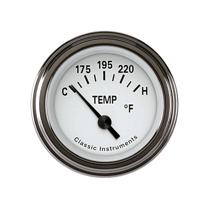Classic Instruments TETRA 2IN WHITE WATER TEMP - TE26WSLC