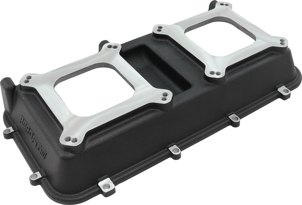 Aeroflow Top Plate with Dual Carburettor Flange For Modular Intake Manifolds, Black Finish - AF6285-0000 AF6285-0000