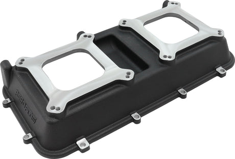 Aeroflow Top Plate with Dual Carburettor Flange For Modular Intake Manifolds, Black Finish - AF6285-0000 AF6285-0000