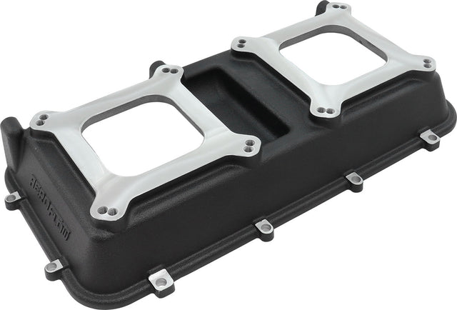 Aeroflow Top Plate with Dual Carburettor Flange For Modular Intake Manifolds, Black Finish - AF6285-0000 AF6285-0000