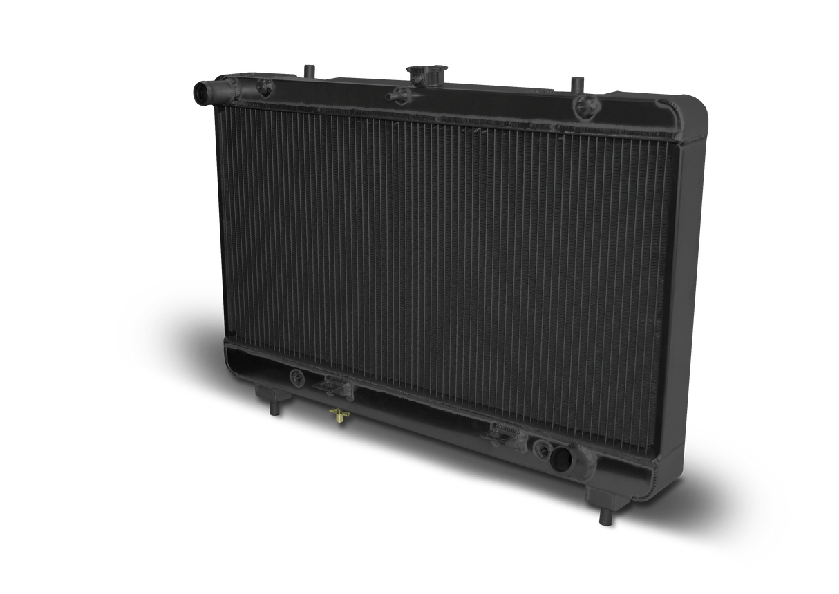AFCO Aluminum Black Radiator 2010 & Up Camaro LSX Downflow With Transcooler - 80259B 80259B