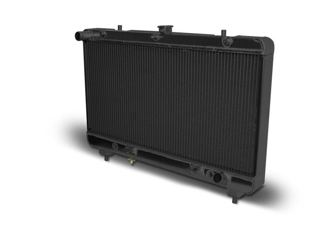 AFCO Aluminum Black Radiator 2010 & Up Camaro LSX Downflow With Transcooler - 80259B 80259B