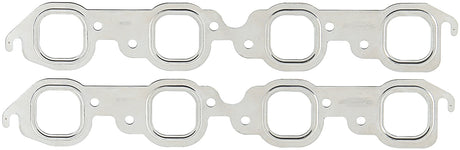 MRG Mr Gasket Stainless Steel Exhaust Gasket Square Port 1.85"W x 1.90"H Suit Chevy Big Block with Stock Cast Iron Heads (MG4816G) MG4816G