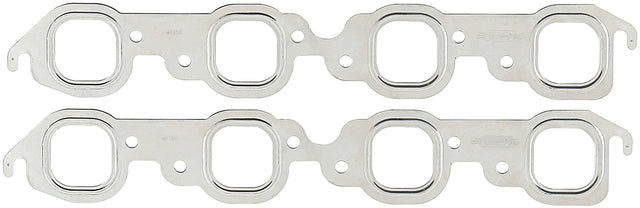 MRG Mr Gasket Stainless Steel Exhaust Gasket Square Port 1.85"W x 1.90"H Suit Chevy Big Block with Stock Cast Iron Heads (MG4816G) MG4816G