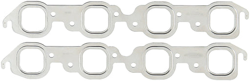 MRG Mr Gasket Stainless Steel Exhaust Gasket Square Port 1.85"W x 1.90"H Suit Chevy Big Block with Stock Cast Iron Heads (MG4816G) MG4816G