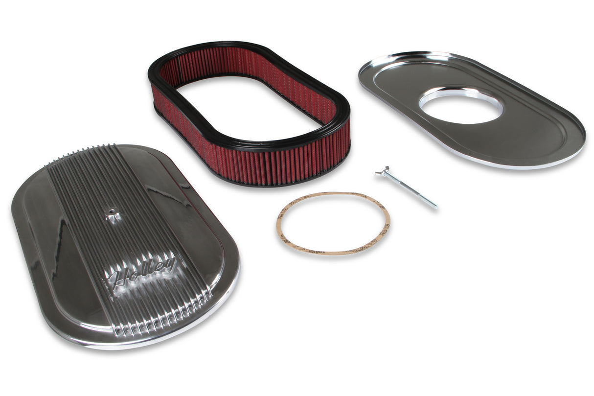 Holley 120-401 Vintage Series Oval Air Cleaner - Polished